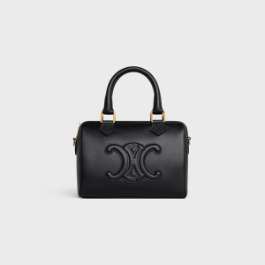 SMALL BOSTON CUIR TRIOMPHE IN SMOOTH CALFSKIN BLACK