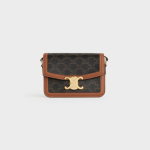 TEEN TRIOMPHE BAG IN TRIOMPHE CANVAS AND CALFSKIN TAN