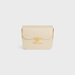TRIOMHE CLASSIC GLOSSY COW LEATHER HANDBAG