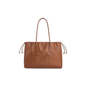 CABAS DRAWSTRING CUIR TRIOMPHE IN SMOOTH CALFSKIN