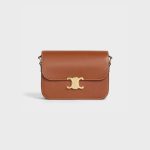 TRIOMHE CLASSIC GLOSSY COW LEATHER HANDBAG