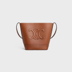 SMALL BUCKET CUIR TRIOMPHE IN SMOOTH CALFSKIN TAN