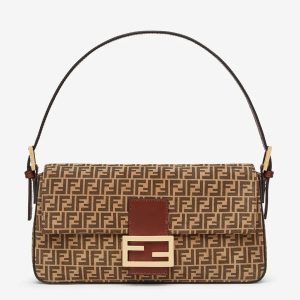 Fendi Medium Baguette 1997 Bag In Beige Split Leather