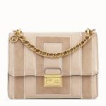 Fendi Kan U Bag In Beige Leather and Suede