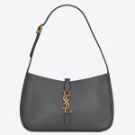 Saint Laurent Le 5 ? 7 Hobo Bag in Storm Smooth Leather