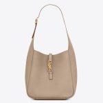Saint Laurent Le 5 ? 7 Soft Small Shoulder Bag in Beige Leather