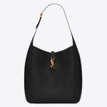 Saint Laurent Le 5 ? 7 Soft Large Shoulder Bag in Black Leather